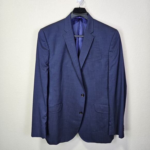 Ted Baker Endurance Blazer Mens 38L Jones CT Suit Jacket Sport Coat Micro Check - Picture 1 of 16